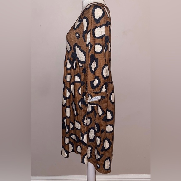 Umgee Waffle Knit Leopard Print Dress - Picture 4 of 13